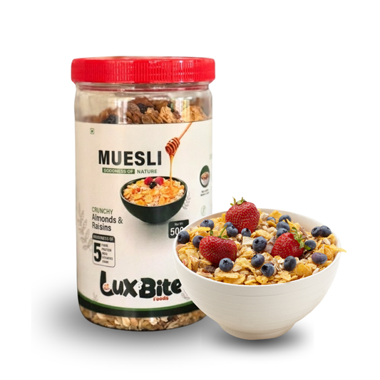 LuxBite Crunchy Almonds & Raisins Muesli